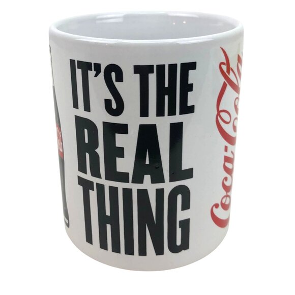 Vintage Coca-Cola Mug "It's The Real Thing" Coke Slogan Coffee Cup Mug  11 oz - Picture 2 of 9